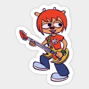 I draw lammy the jammer with her guitar / um jammer lammy Sticker